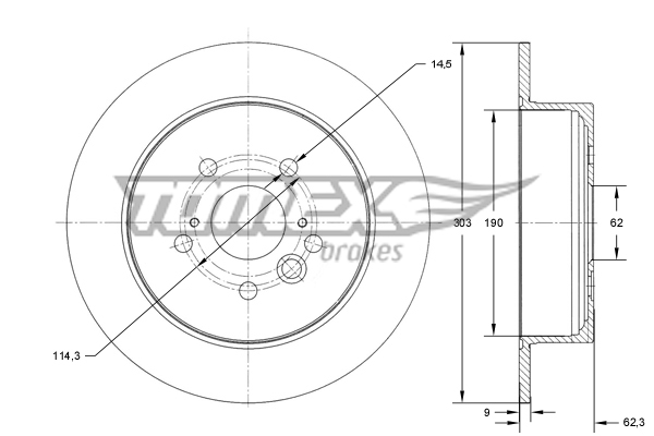 Brzdový kotúč TOMEX Brakes